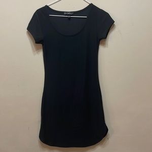 Shirtsleeve black dress